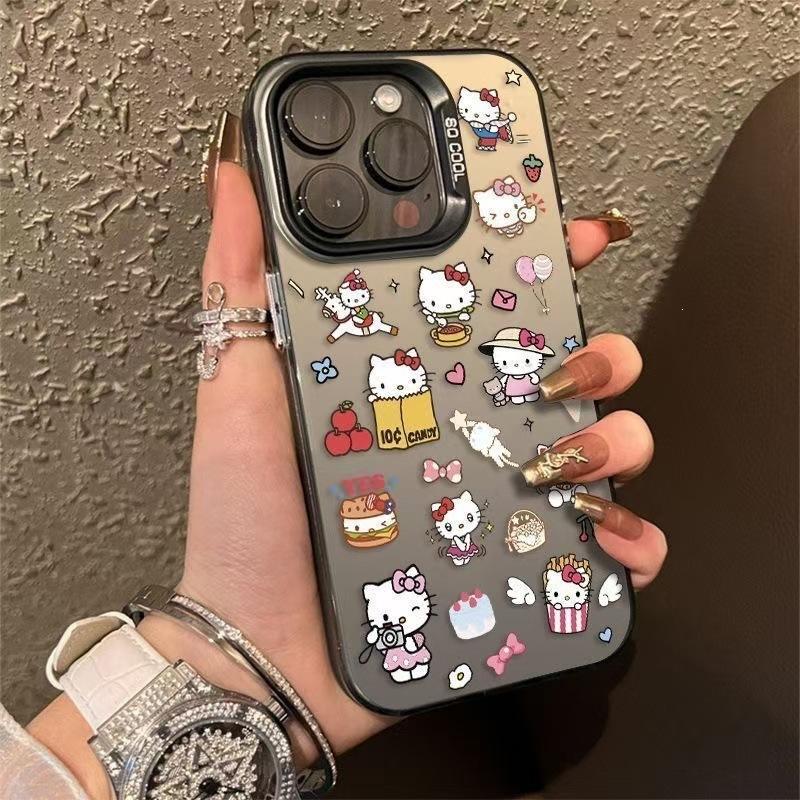 Hello Kitty подходит для чехла на мобильный телефон Apple 16plus iPhone15 мультяшный 14Plus противоударный 13 креативный 12 милый