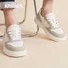 Caesar Leather Hollowed Out Breathable Thick Soled Board Shoes for Men
