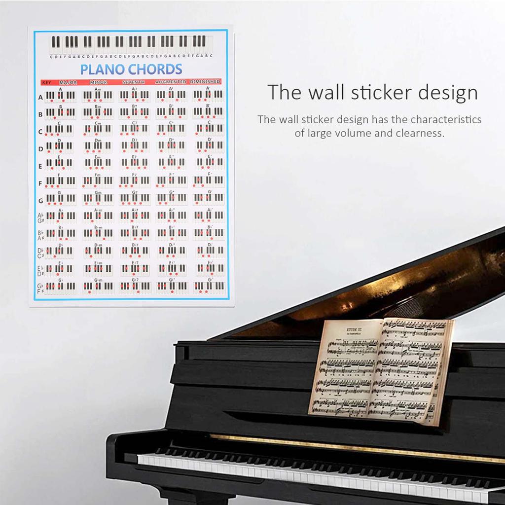Аккорды фортепиано Табы Диаграмма Практика пальцев для начинающих Аксессуары для музыкальных инструментов 88 клавиш