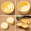 Bomei Ceramic Slow Feeder Dog Bowl - Anti-Choking & Anti-Spill Double Pet Bowls with Wooden Stand