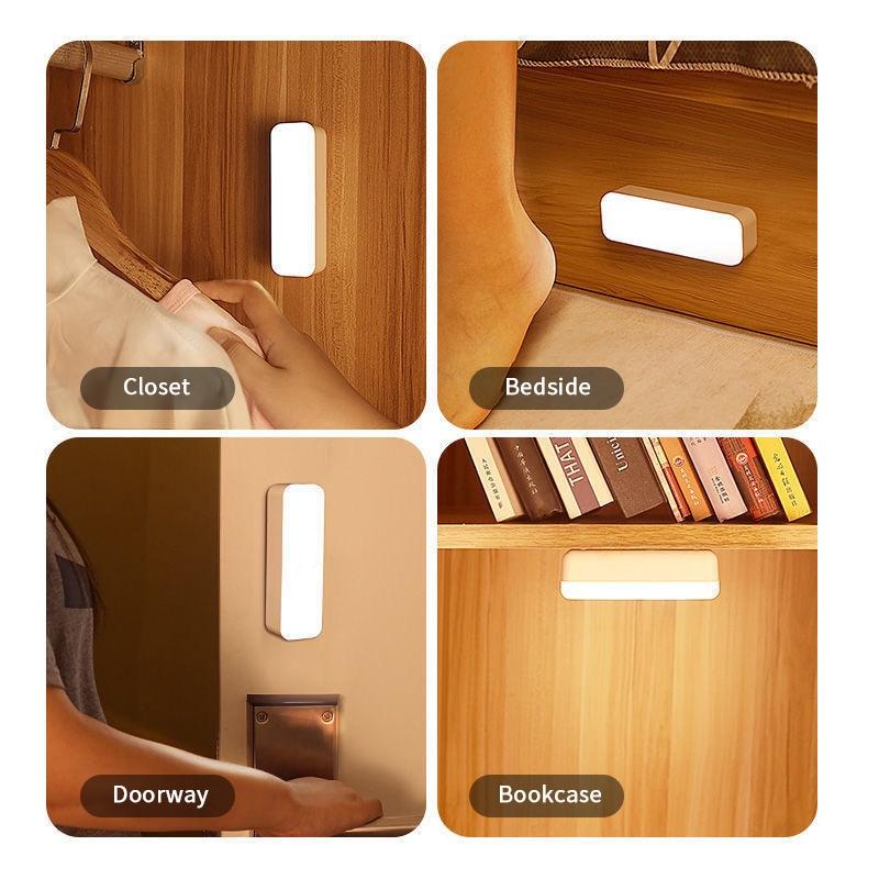 3W LED PIR Motion Sensor Light Wireless USB Rechargeable Magnetic LED Night Light Lamp For Staircase Aisle Wardrobe Baby Care Bedroom Light