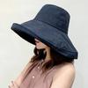 Женская шляпа Панама Шляпа-ведро Женская Четыре сезона Шляпа рыбака Шляпа с большими полями Двусторонняя шляпа рыбака Солнцезащитный козырек Солнечная шляпа