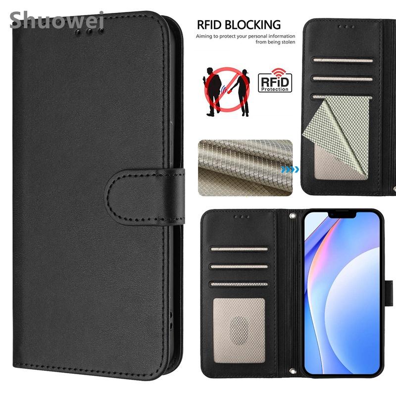 For Infinix Hot 12 20 30 30i Play Nfc 50 50i 60 Pro Plus 4G 5G Flip Leather wallet Case Protection Card Holder Cover