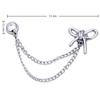 Silver Alloy Magnetic Button Clips Fixing Hem Non-hole Waist Buckle Shorten Trouser Clip