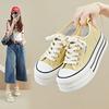 Summer Mesh White Shoes New Style of Female Students Breathable Height-enhancing Casual Street Clapper Shoes