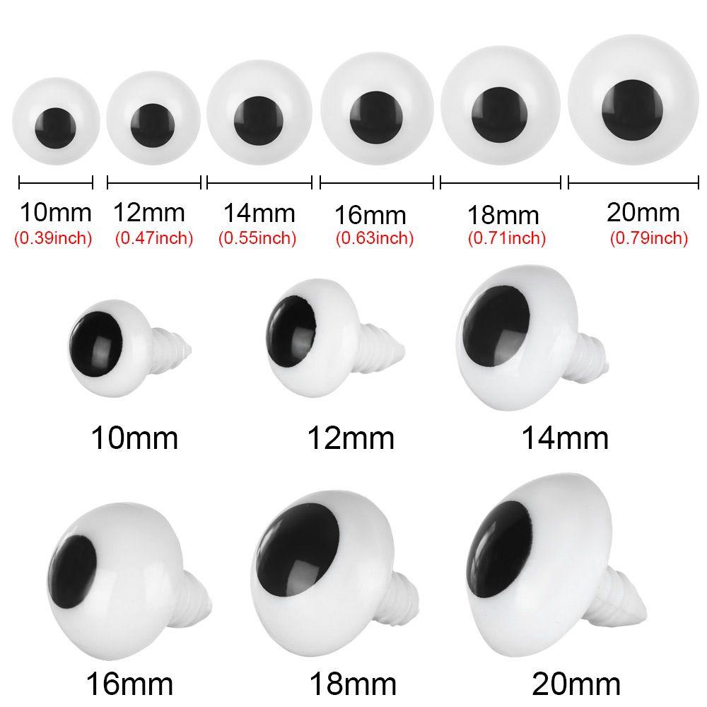 Plastic White&Black Stuffed Toys Parts Doll Eyes Craft Animal Puppet Accessories Safety Doll Eye