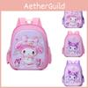 Adorable Cartoon Stylish Preschool Backpack For Kids In Purple And Pink Colors