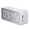 Bluetooth Speaker Alarm Clock Multifunction Electric Alarm Clocks Mirror Surface with Dual Alarms