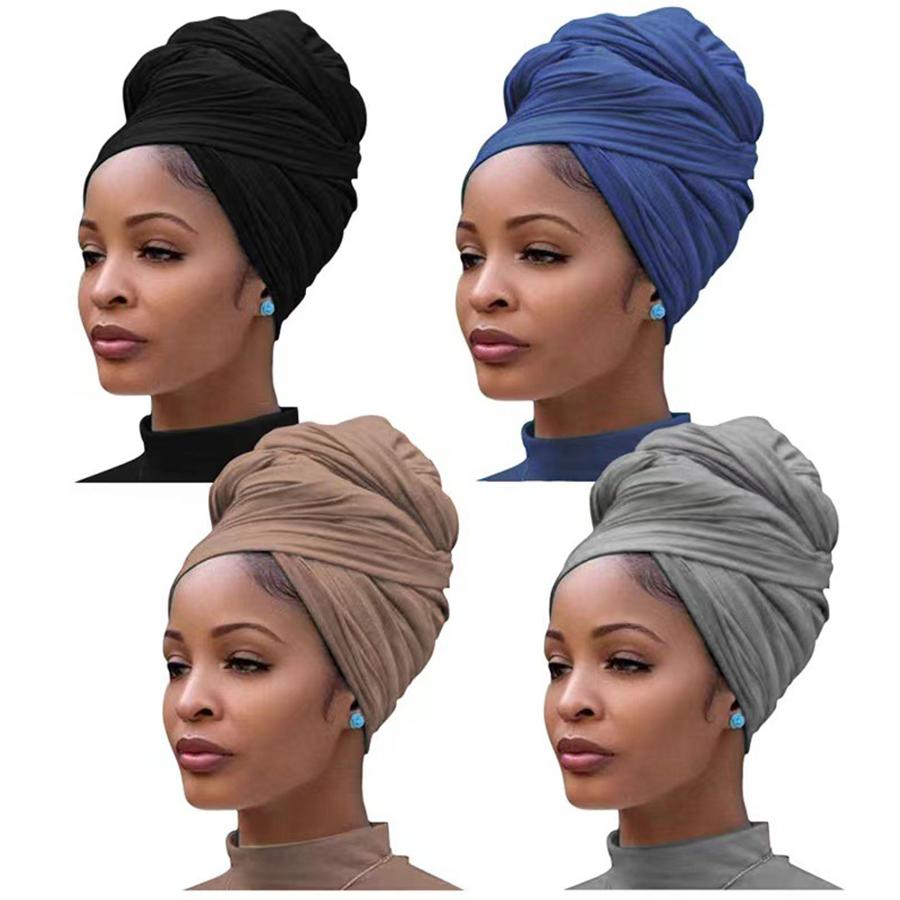 Трикотажный хиджаб шарф женский зимний теплый однотонный эластичный хлопковый шаль и обертывание большого размера повязка на голову мусульманский хиджаб шарфы