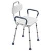 Swivel Shower Chair with Arms and Back, 180 kg Load Heavy Duty Bench Seat for Inside Shower Stall and Bathtub, Height Adjustable Bathroom Bath Tub