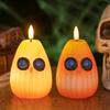 Осенняя Сова Беспламенная Свеча Светодиодный Ночник Работающий от Батареек Мерцающий Свет Свечи Хэллоуин Рождество Домашний Декор