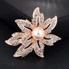 Brooch High-End Niche Silk Scarf Buckle Alloy Diamond Coat Pearl Corsage Pin Accessories
