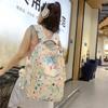 Schoolbag Korean version of graffiti school bag for junior high school students, women's small fresh and fashionable versatile casual backpack