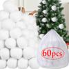Christmas Snowballs White Fur Pompom Hairballs For Xmas Tree Pendant Kids Toy Balls Indoor Outdoor Toys Party Decoration Props