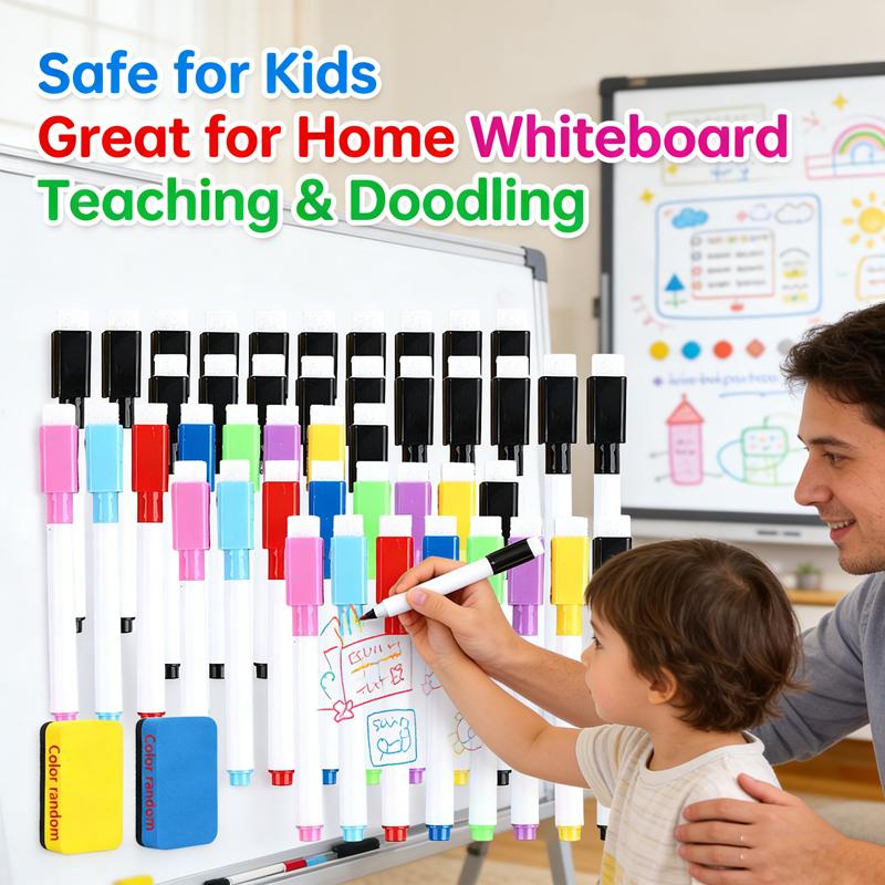 Xiaomi 1-100Pcs Magnetic Erasable Whiteboard Pen Color Stationery Office Teaching Supplies for Blackboard Student Dry Erase Markers