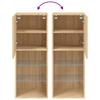 TV Stand with LED Lights Sonoma Oak Finish 40.5 x 30 x 102 cm