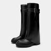 ZA2025 New High-heeled British Style Knight Boots Women's Thick-soled Thin High Boots Thick-heeled Round Head But Knee Boots