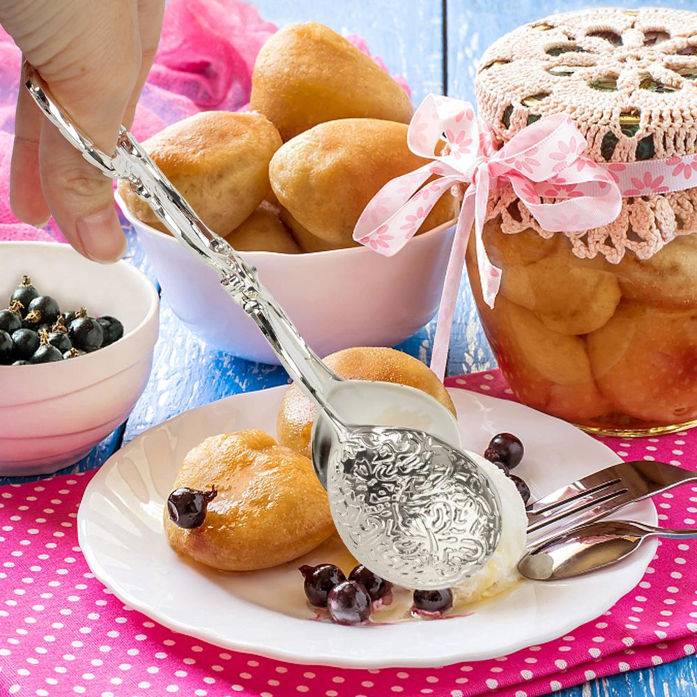 Vintage Style Fruit Salad Cake Clip Buffet Food Tong Salad Pastry Clamp Gold-plated Baking Barbecue Tool Snack Cake Clip