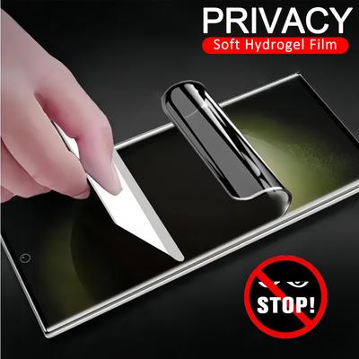 Для Samsung Galaxy S26 S25 S24 S23 S22 S21 S20 Note 20 Ultra S10 S8 S9 8 9 10 Plus FE 5G Защитная пленка из мягкого гидрогеля с полной защитой конфиденциальности для экрана