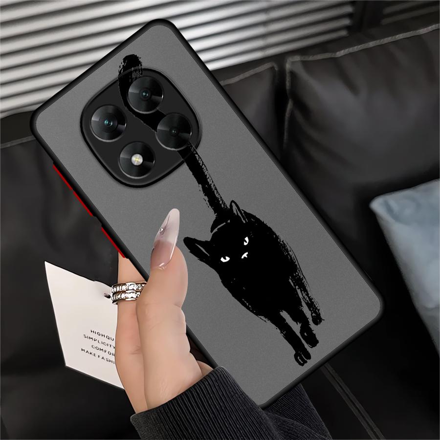 Чехол для Xiaomi Redmi Note 14 10 11 13C 12 9S 13 Pro Plus A4 14C Funda Задняя крышка телефона Раздраженный кот