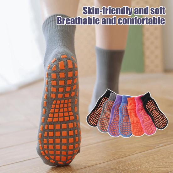 5 пар взрослых массажных носков, противоскользящие хлопковые носки для батута, дышащие, эластичные, короткие носки для занятий йогой и спортом