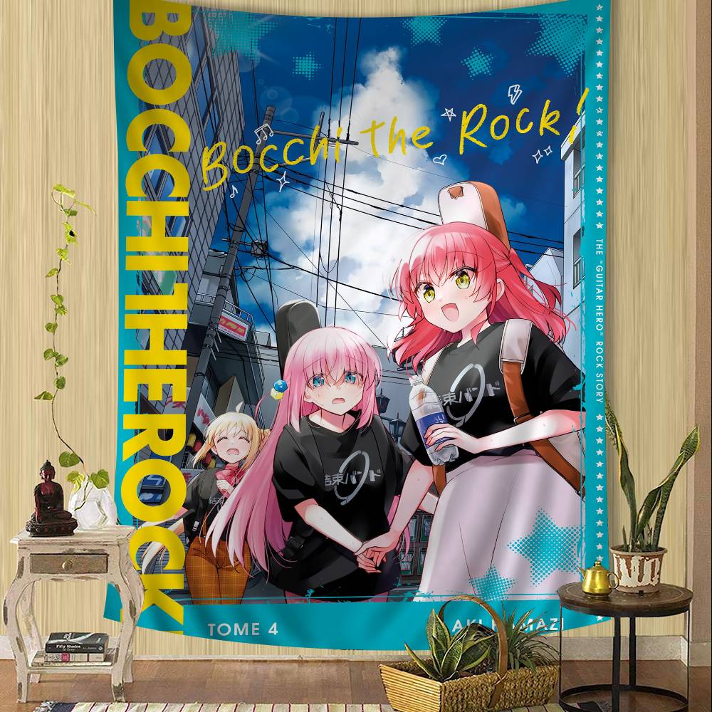 Аниме Певица BBocchi The Rock Мультяшная Гобеленовая Настенная Декорация Домашний Декор