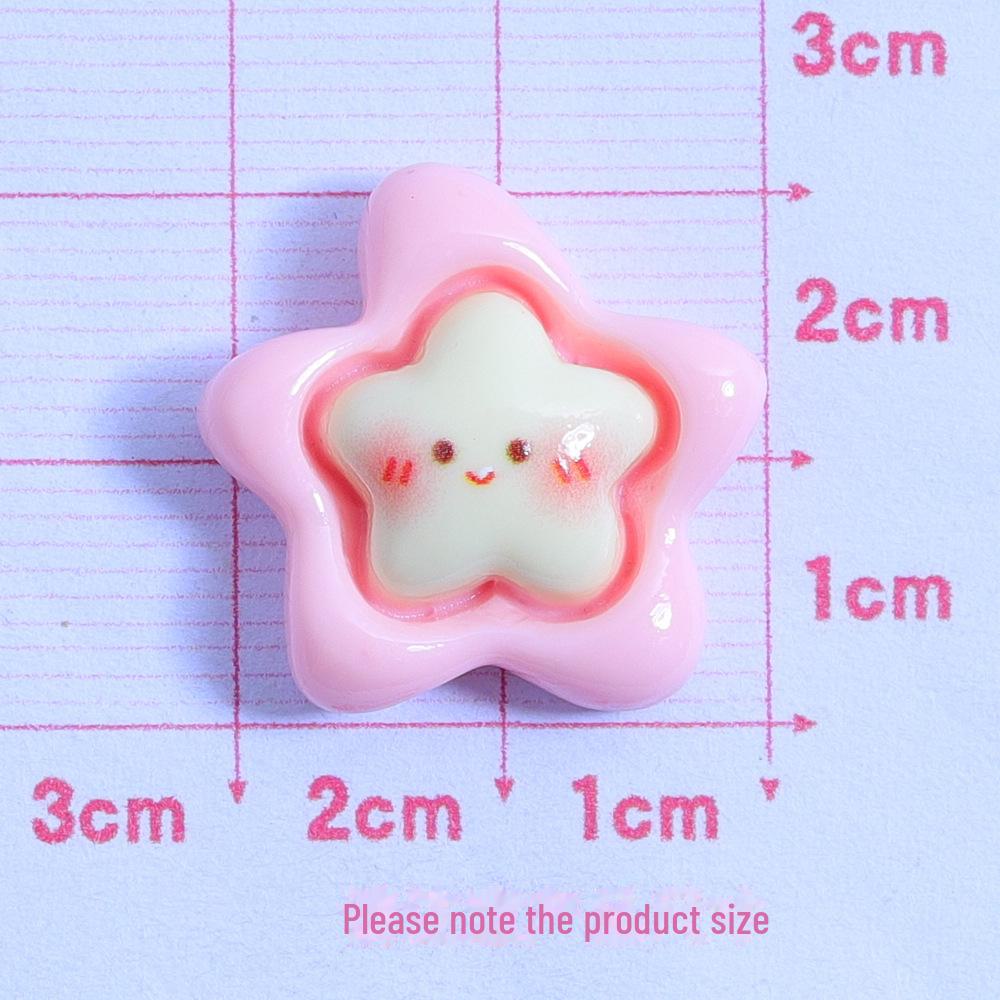 Cute Star Cartoon Resin Accessories for Jewelry & Hairpin DIY