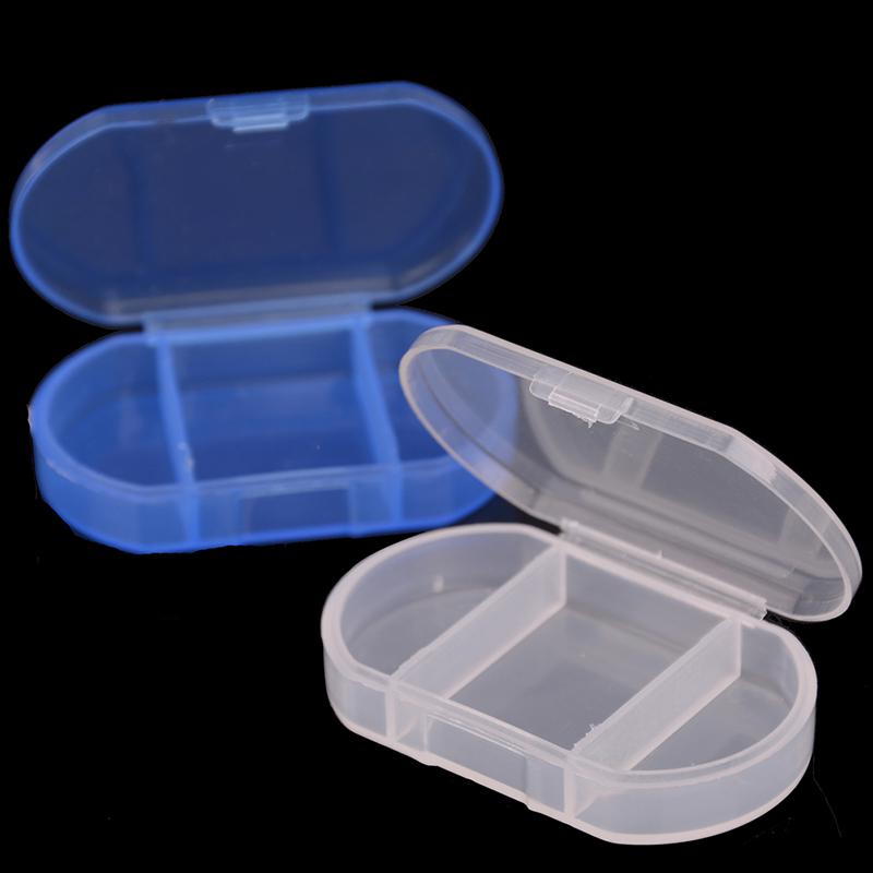 1PC Portable Storage Box Container Tool Universal Mini 3 Grid Pill Box Plastic Travel
