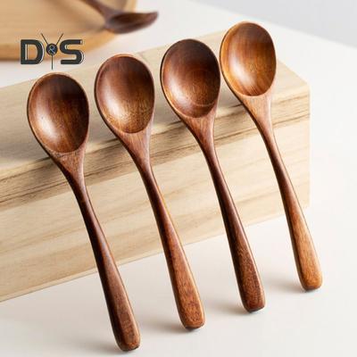 6 шт. деревянная ложка с удобной ручкой, ложки для медового супа, легкая кухонная ложка для домашнего обеденного стола