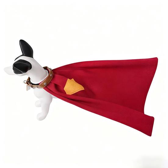 Superhero Dog Costume Set Superhero Cape with Collar ID Tag Pets Cosplay Outfit for Dogs Cats Fun Role Play Costume Party