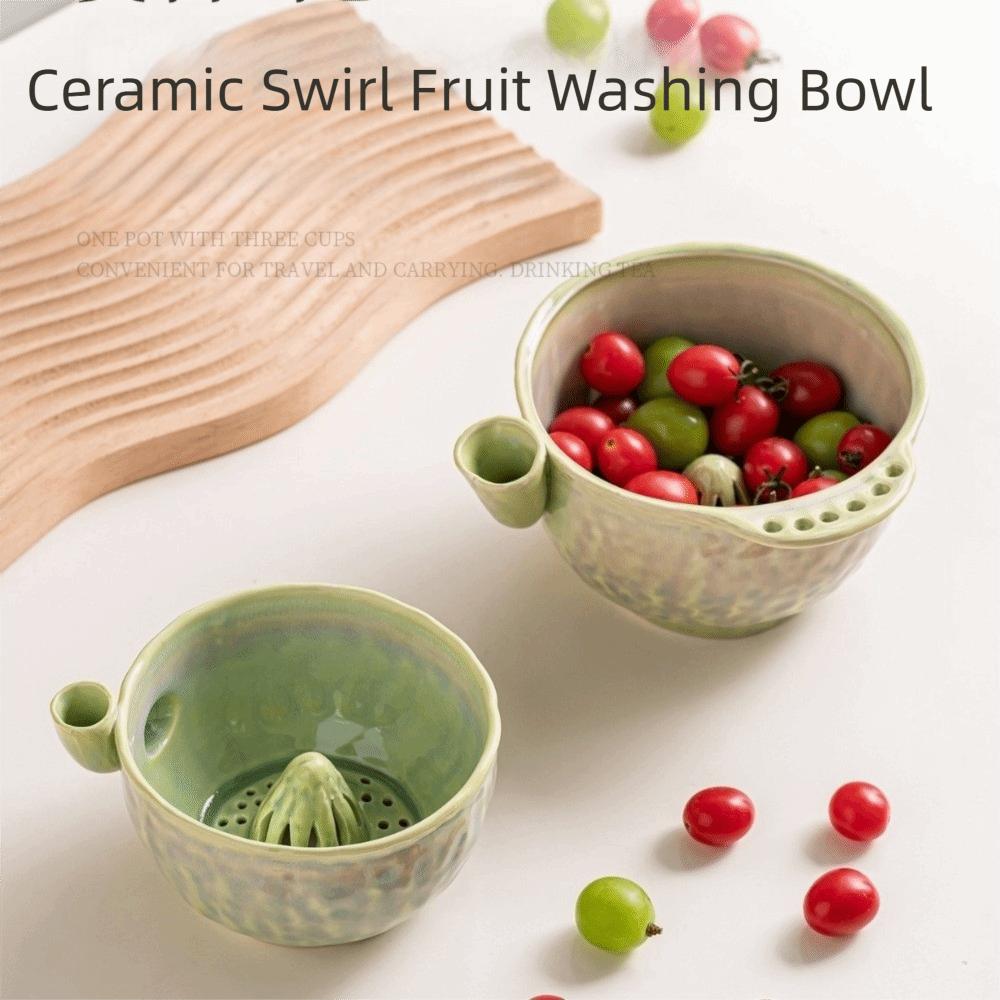 Automatic Vortex Ceramic Berry Washer Large Capacity Self-Rotating Fruit Cleaner Healthy Eating