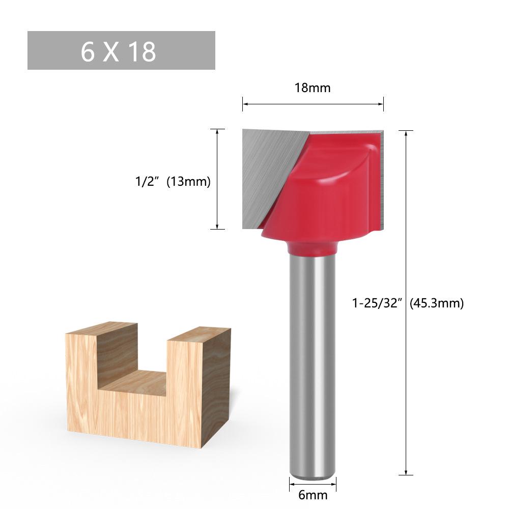 Набор фрез из вольфрамовой стали с плоским дном для ЧПУ-фрезера для деревообработки, 6 типов