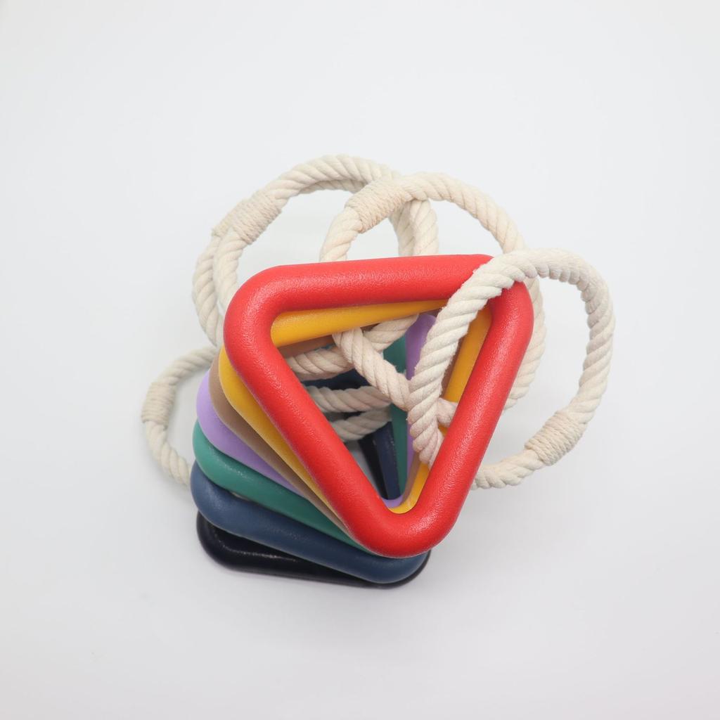 TPR Rubber Chewing Toy for Dogs, Cotton ULtriangular, Ribbed Ring, Clean Molar for Pet, Fun Flow Training, Toys for War Dog TDPOF