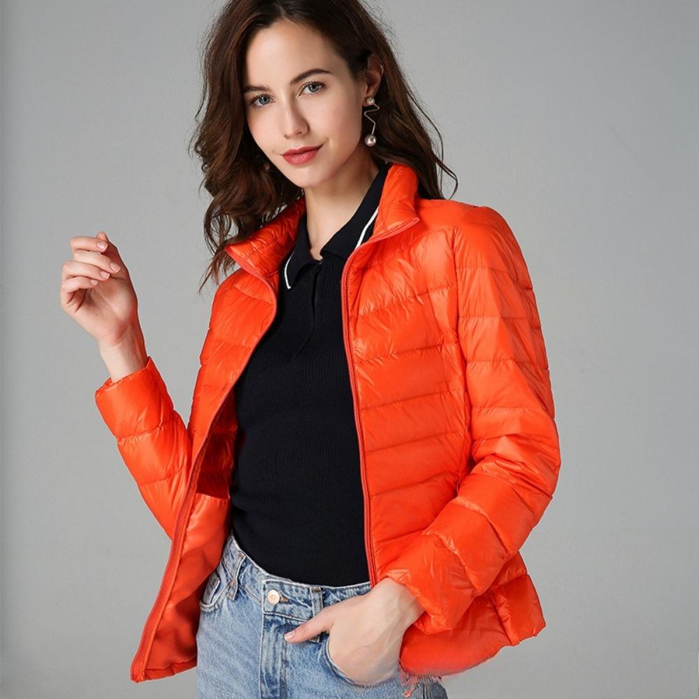 Женская осенняя куртка на белом утином пуху, ветрозащитное пальто с капюшоном, теплая повседневная зимняя M-5XL