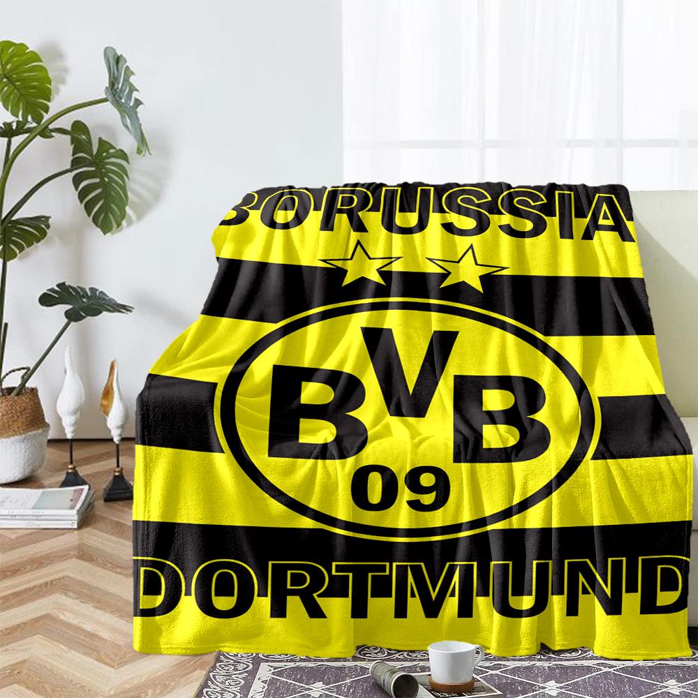 Borussia Dortmund Theme Printed Blanket - Perfect for Couch, Bed, Travel & Outdoor Use | Machine Washable, Cozy & Durable.