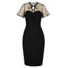Women’s Wrap Dresses Mesh Short Sleeve Floral Embroidery Polka Dots Casual Dress Pencil Skirt Work Office Wear Spring Summer Occasion Outfits