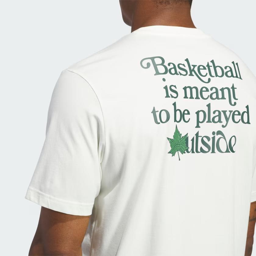 adidas Мужские футболки с рисунком Court Therapy, белые, IN6366