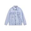 Letter Single Button Pocket Denim Jacket Men Outerwear Blue AJDT171-1