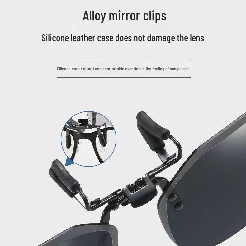 Модные поляризационные солнцезащитные очки-клипсы для мужчин и женщин: Идеально для рыбалки и вождения