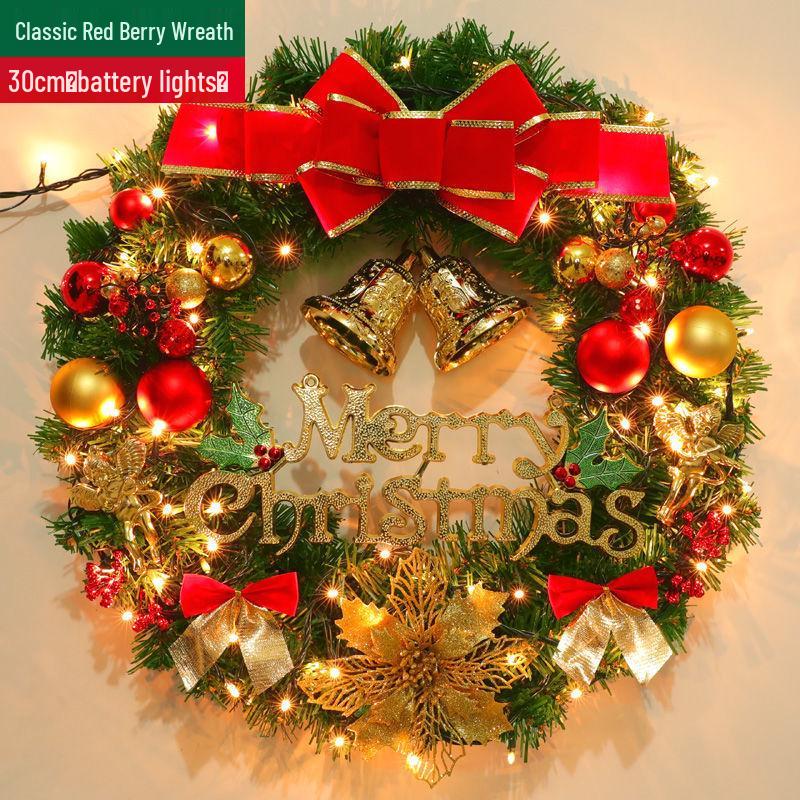 Рождественский венок кольцо из ротанга: 50/60/80СМ Подвеска на дверь и 2,7М Ротанговая гирлянда для украшения дерева/окна