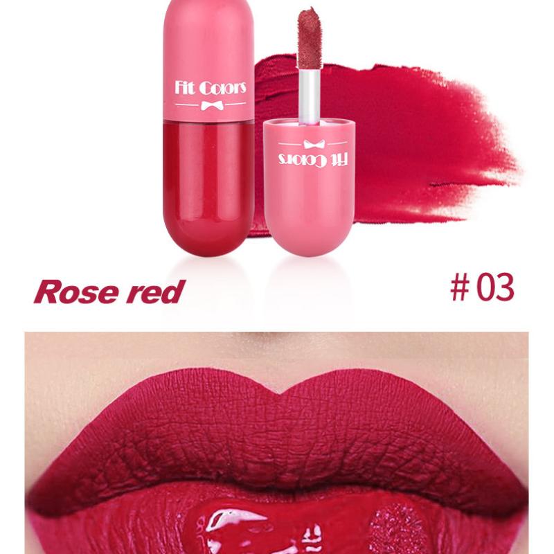 Новый мини-капсульный блеск для губ, 5 наборов цветов, бархатная матовая антипригарная чашка, цветная жидкая помада