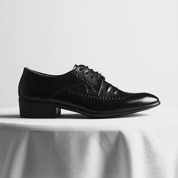 Pascologen MS1124-BK модельные туфли с 4 отверстиями и броги London черный-MS1124-BK