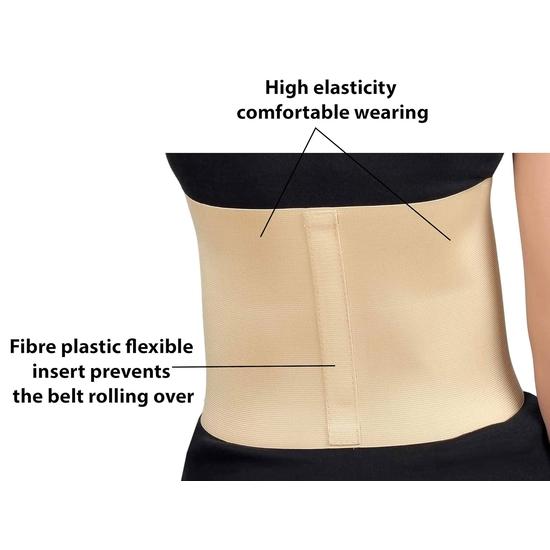 Wonder Care Abdominal Belt Post Delivery Binder Post Operative Care Compression Tummy Trimmer Reducer Belt Adjustable with Hook and Loop Fastener (S)