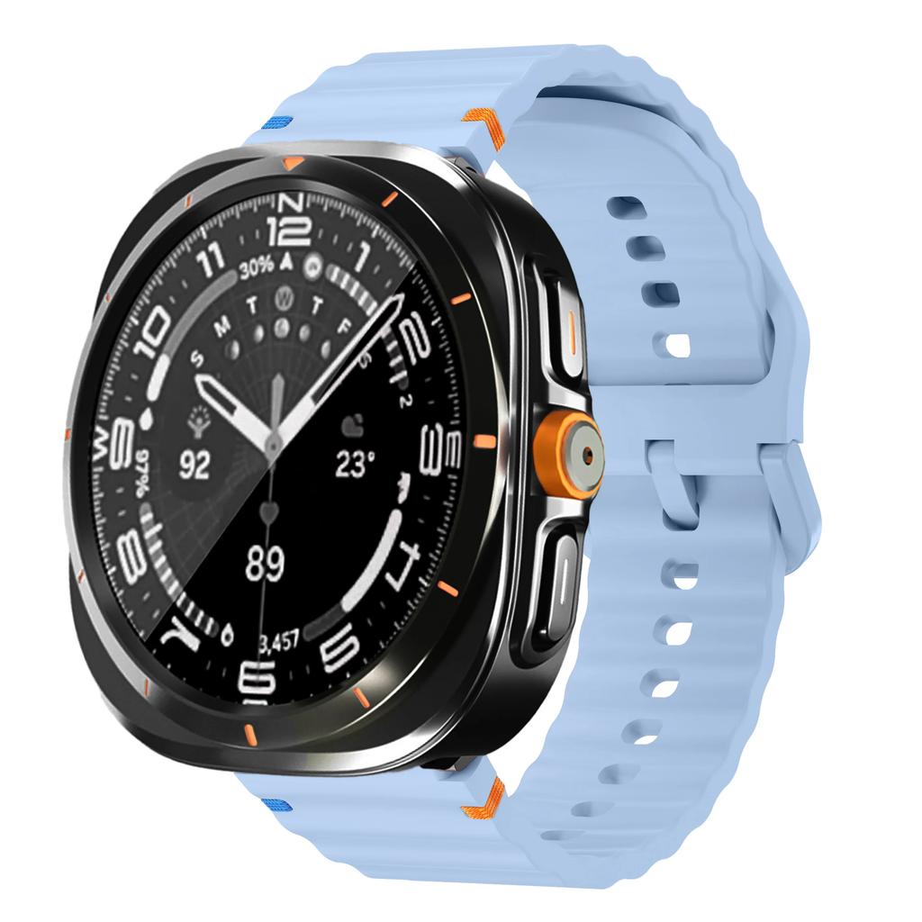 Ремешок+Переход на Ультра Чехол для Samsung Galaxy Watch 7 6 40 44мм Обновление до Galaxy Watch Ultra 47 Защитное стекло для экрана