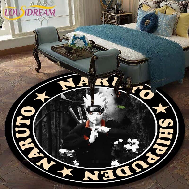 Круглый ковер с рисунком Наруто для гостиной, детский коврик, напольный коврик, коврик для ванной, ковер для спальни, коврик для детской комнаты