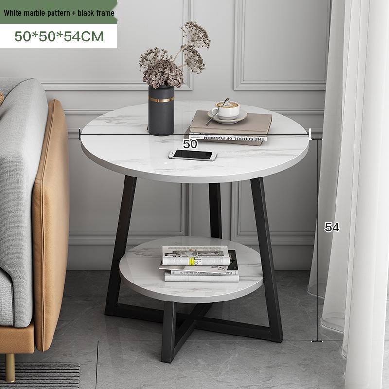 Nordic Minimalist Small Round Coffee Table for Living Room