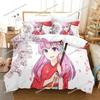 OreShura Комплект постельного белья Односпальный Полуторный Двуспальный Кинг-сайз Комплект для кровати Взрослый Детский Спальня Комплекты пододеяльников 3D-принт Аниме Простыня