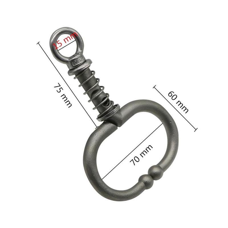 Stainless Steel Diameter 70mm Big Cattle Nose Ring Spring Bull Nose Clamps Cow Nose Traction Rings Ware Binding Tool 1 Pc