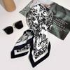 Autumn/Winter 90x90 Large Silk Square Scarf: Sunshade, Head Wrap, Versatile Neck Scarf, Print Shawl, Four Seasons Accessory.