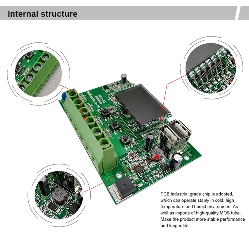 30A Solar Charge Controller Automatic Identification PWM Parameters Adjustable LCD Display Solar Controller Dual USB Port with Optical Delay Mode